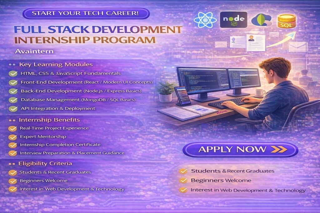 Full Stack Development Internship - Stifons