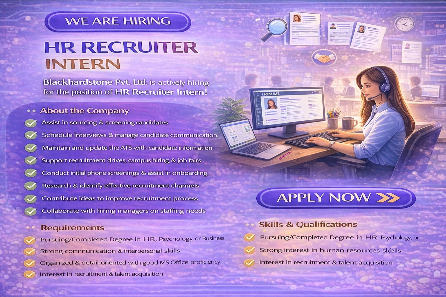 HR Recruiter Intern