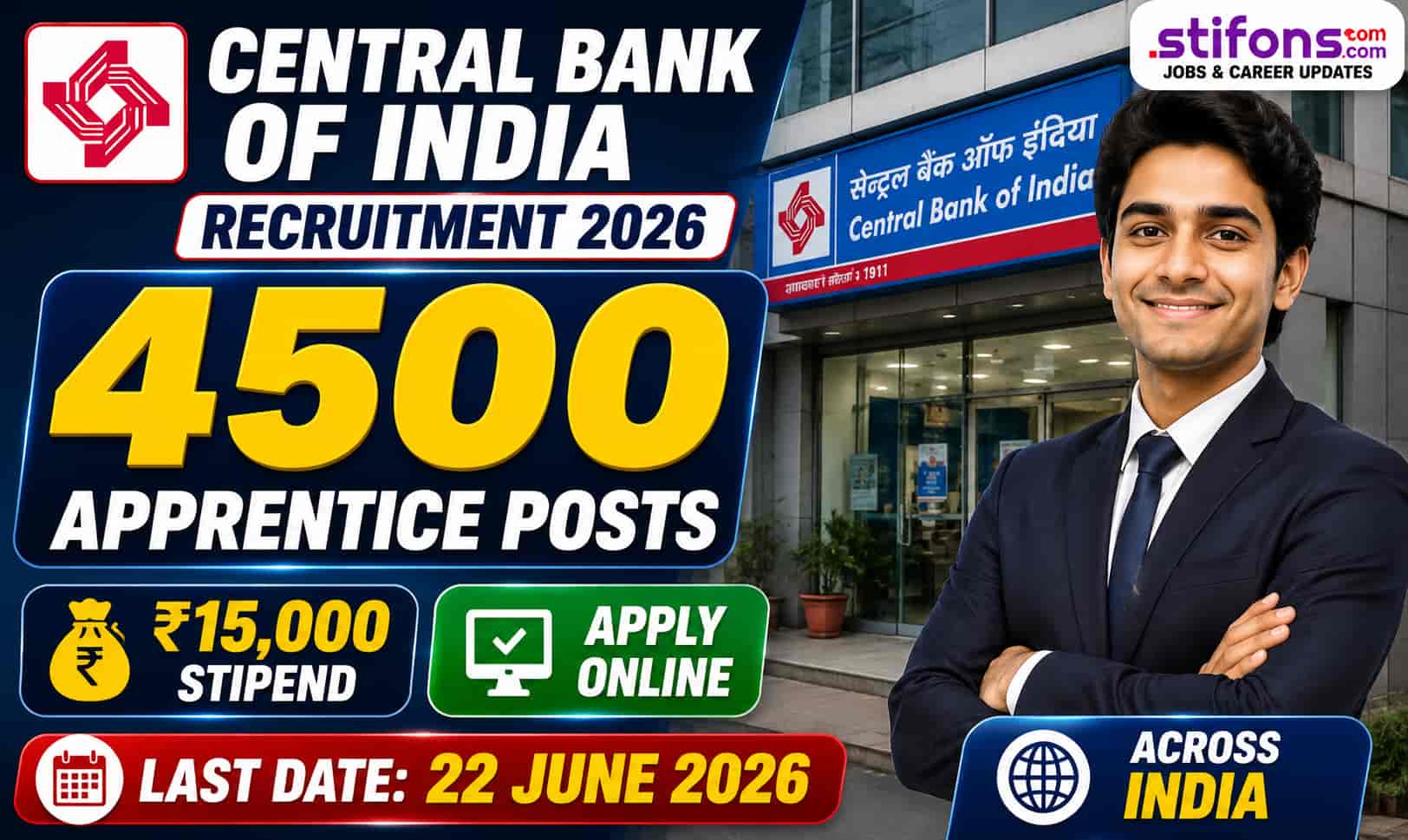 Central Bank of India Apprentice Recruitment 2026