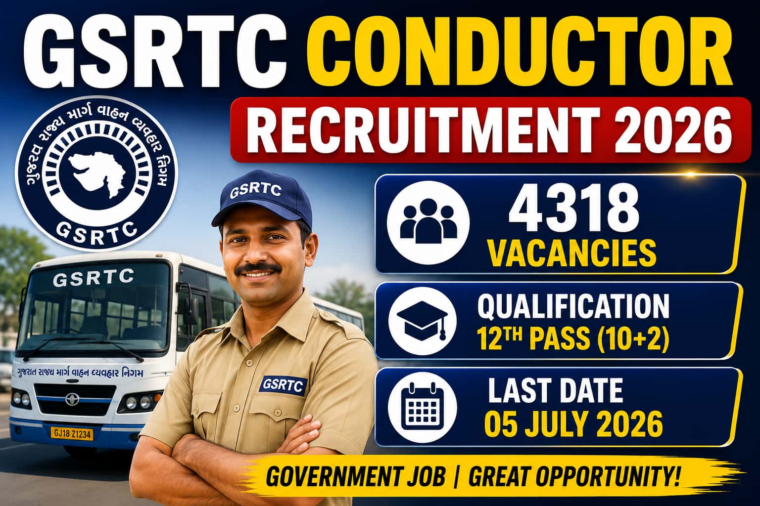 GSRTC Conductor Recruitment 2026