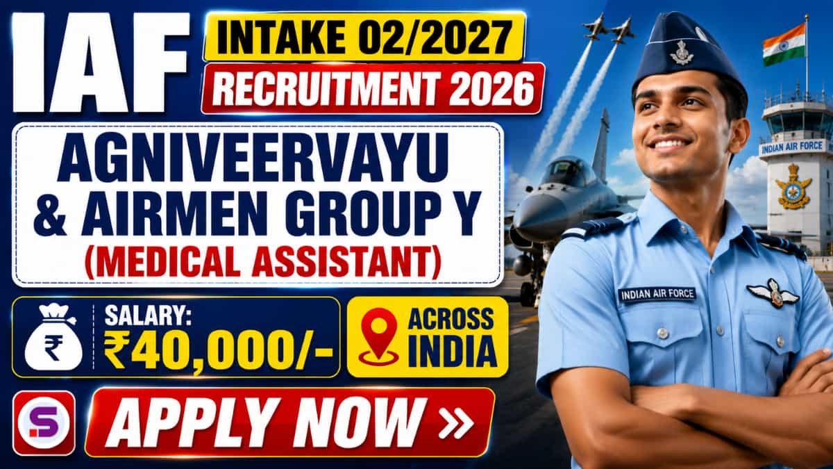 IAF Agniveervayu Group Y Medical Assistant 02/2027 Recruitment 2026
