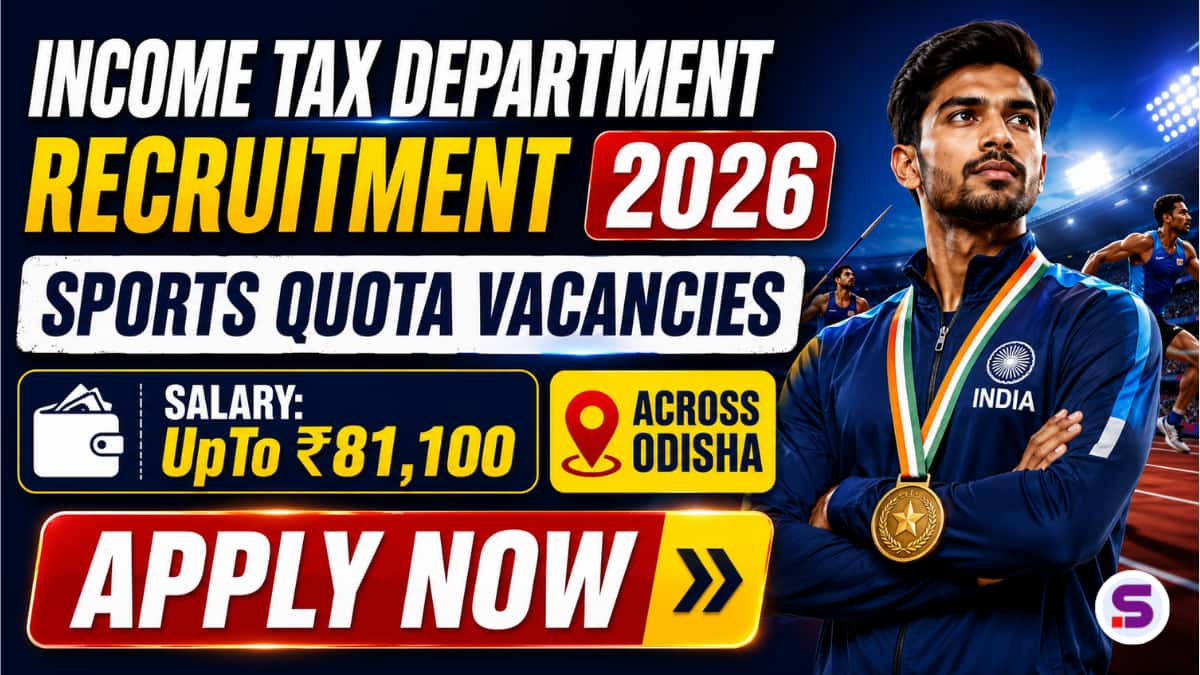 Income Tax Sports Quota Recruitment 2026